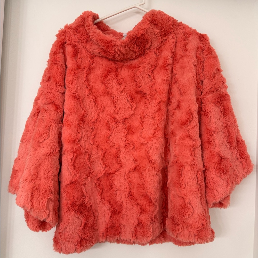 Ivy Jane Brand Cozy Coral Faux Fur Popover!